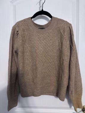 1. State Textured Crewneck Sweater in Taupe